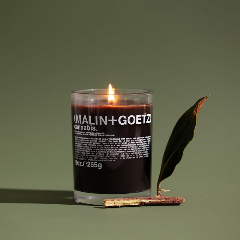 (MALIN+GOETZ) MALIN+GOETZ Cannabis Candle, 9 oz. â€“ Rich & Earthy Aroma Fragrance Scented Candle, Natural Wax Blend, Vegan & Cruelty Free, Single Wick Candle, Lasts 60 Hours - Image 3