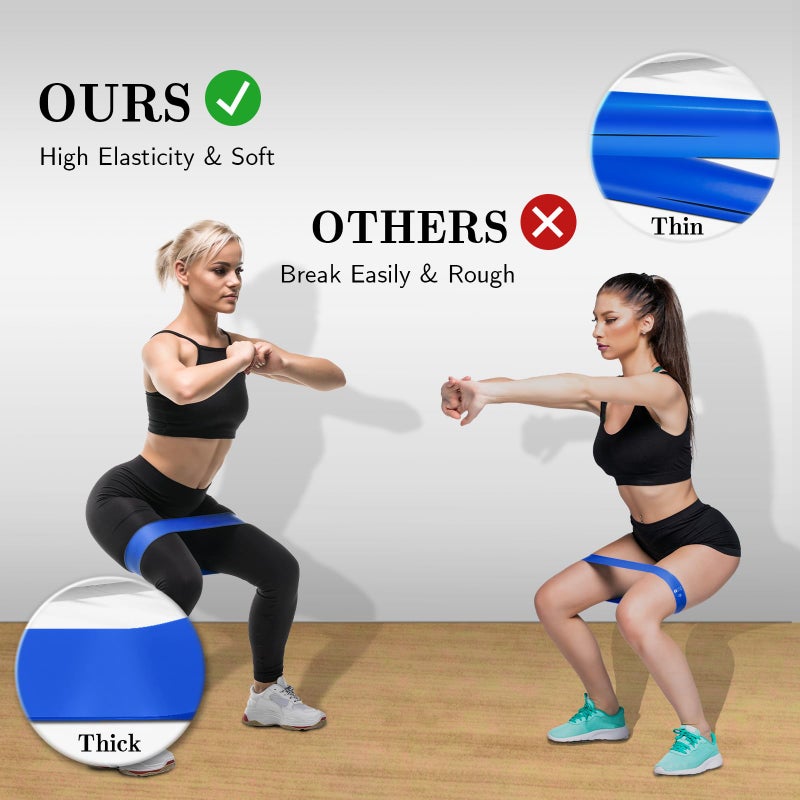 Kakuje Resistance Bands for Working Out Exercise Bands Resistance Bands Set with 5 Resistance Levels Multi Colored Workout Bands for Indoor and Outdoor Fitness Leg Strength Training Rehab Yoga - Image 4