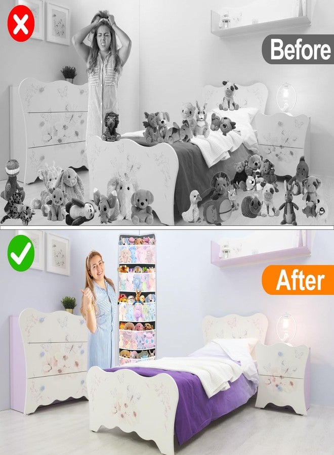Gymbigger Soft Corner Shelf- Corner Toy Storage Organizer- Wall Mount Storage- Child-Friendly Handing Organizer for Kid's Toys, Stuffed Animals, Sundries, Diapers, for Kids Bedroom 5 Large Mesh Pockets - Image 2