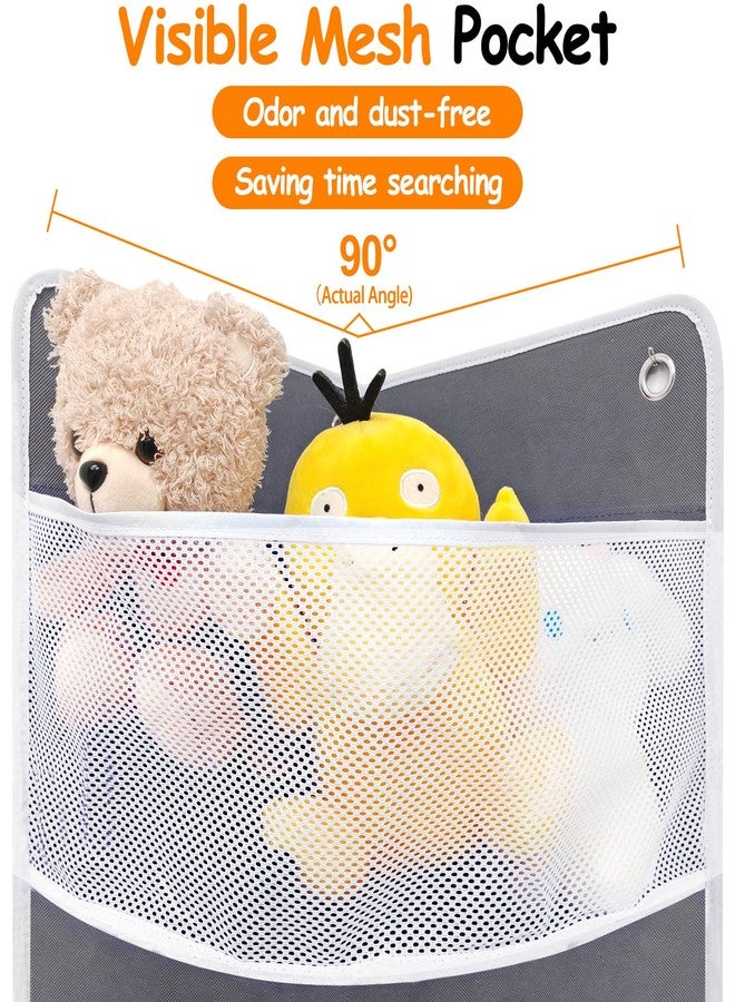 Gymbigger Soft Corner Shelf- Corner Toy Storage Organizer- Wall Mount Storage- Child-Friendly Handing Organizer for Kid's Toys, Stuffed Animals, Sundries, Diapers, for Kids Bedroom 5 Large Mesh Pockets - Image 5