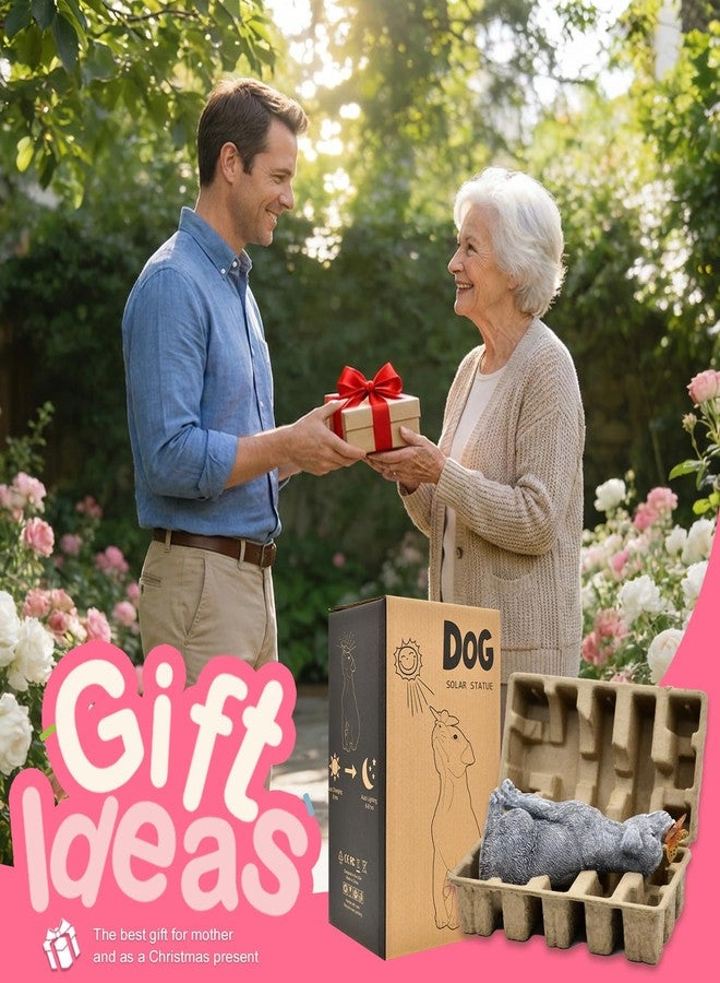 Goodeco Dog Statue with Solar Butterfly - Ideal Gifts for Dad, Mom or Birthdays, Beautifully Crafted Outdoor Decorations to Wow Your Guests - Image 4