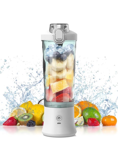 Portable Blender, Shake and Glide Personal Blender, Rechargeable Mini Blender, 21 Oz, with Travel Lid for Home/Kitchen/Gym