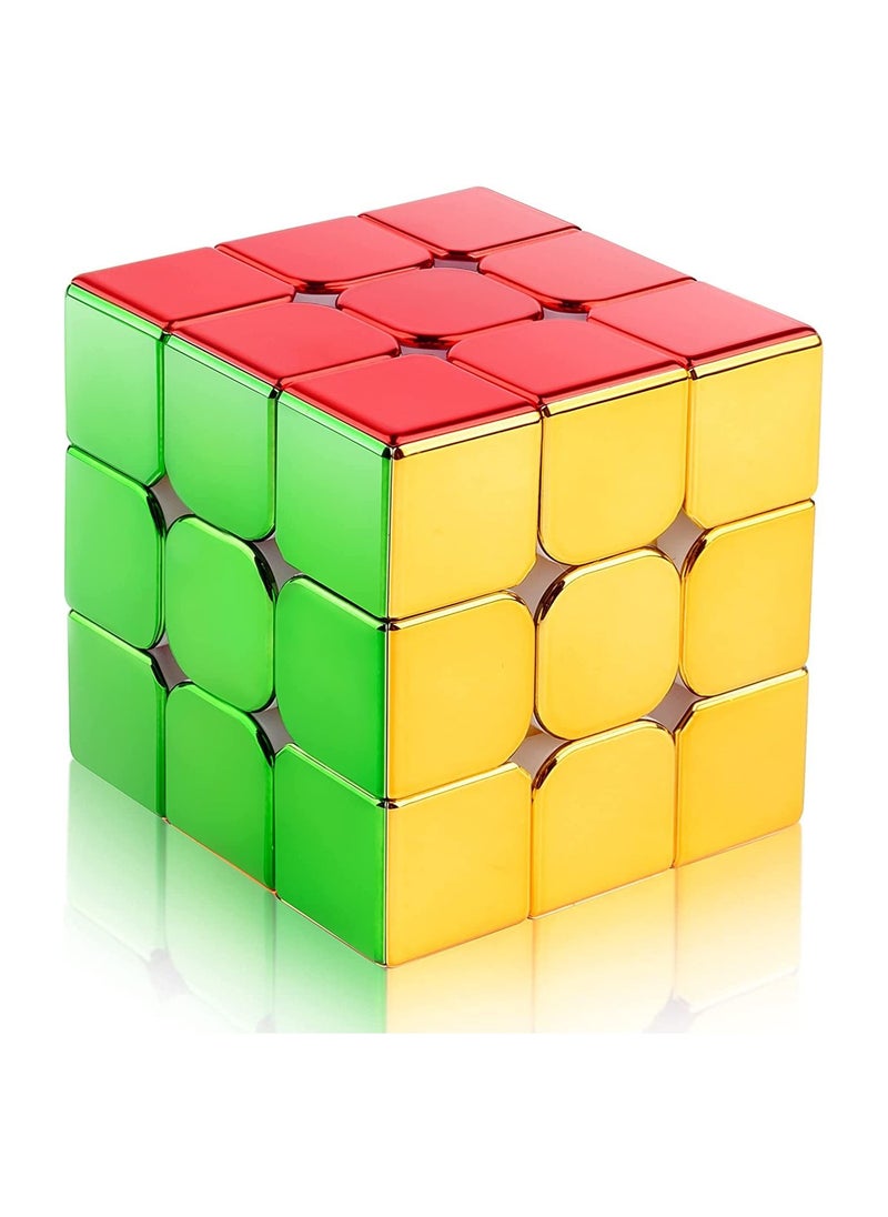 SYOSI - Magnetic Speed Rubix Cube SYOSI 3x3x3 Speed Cube for Cyclone Boys Original Mirror Reflective Stickerless Magic Cube Personalized Shiny Cube Puzzles for Kids Adults - Image 1