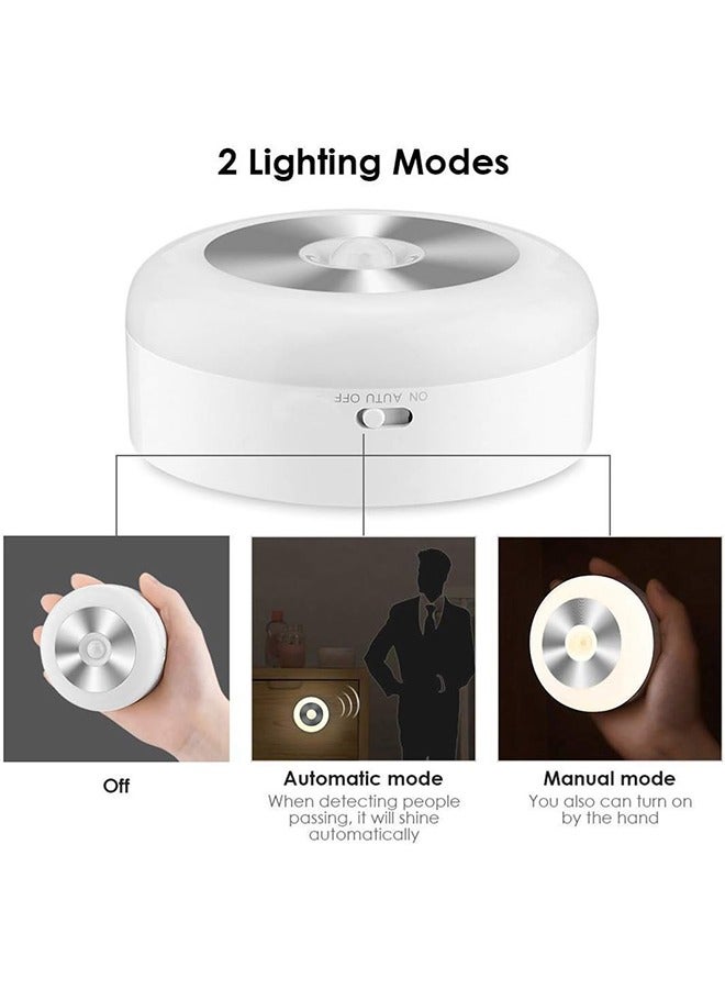 2 Pack Motion Sensor Night Light,Smart Night Light for Kids,LED Stairs Night Light Stick-On Closet Light Wall Motion Activated Lamp Warm White Light Sensor Night Lights - Image 5