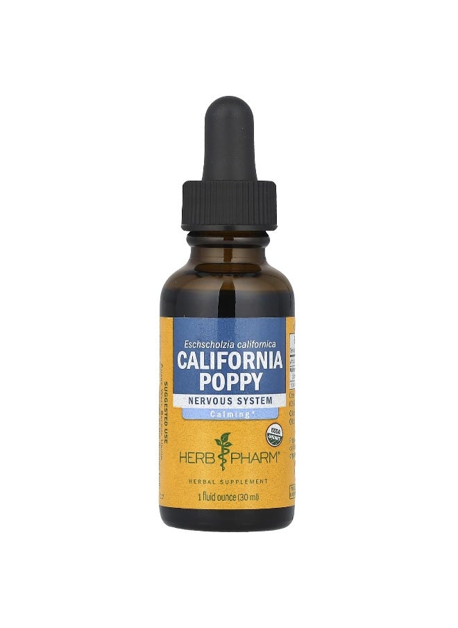 HERB PHARM - Herb Pharm, California Poppy, 633 mg, 1 fl oz (30 ml) - Image 1