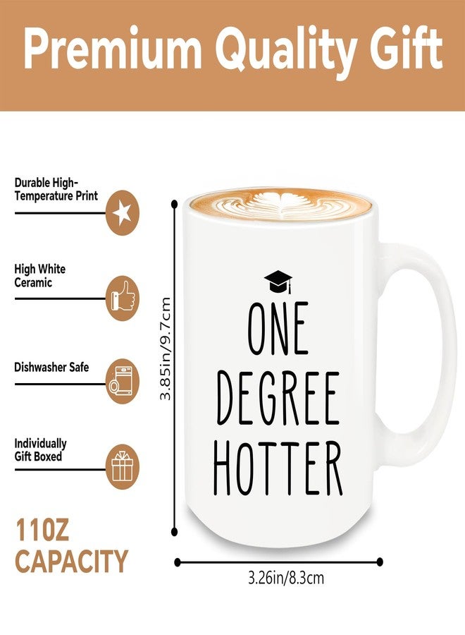 MQPPKJ Graduation Gifts, One Degree Coffee Mug, Funny Graduation Gifts for Her, Master's Degree PhD Graduates Grad College Gift for Him Friends, Ceramic Mug Dishwasher & Microwave Safe (White-ONE DEGREE) - Image 2