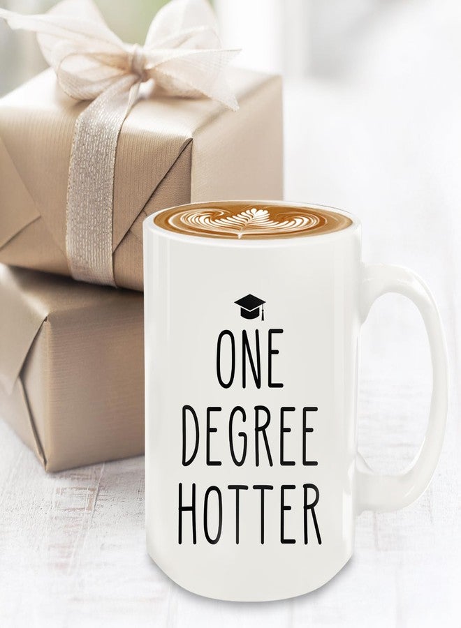 MQPPKJ Graduation Gifts, One Degree Coffee Mug, Funny Graduation Gifts for Her, Master's Degree PhD Graduates Grad College Gift for Him Friends, Ceramic Mug Dishwasher & Microwave Safe (White-ONE DEGREE) - Image 3