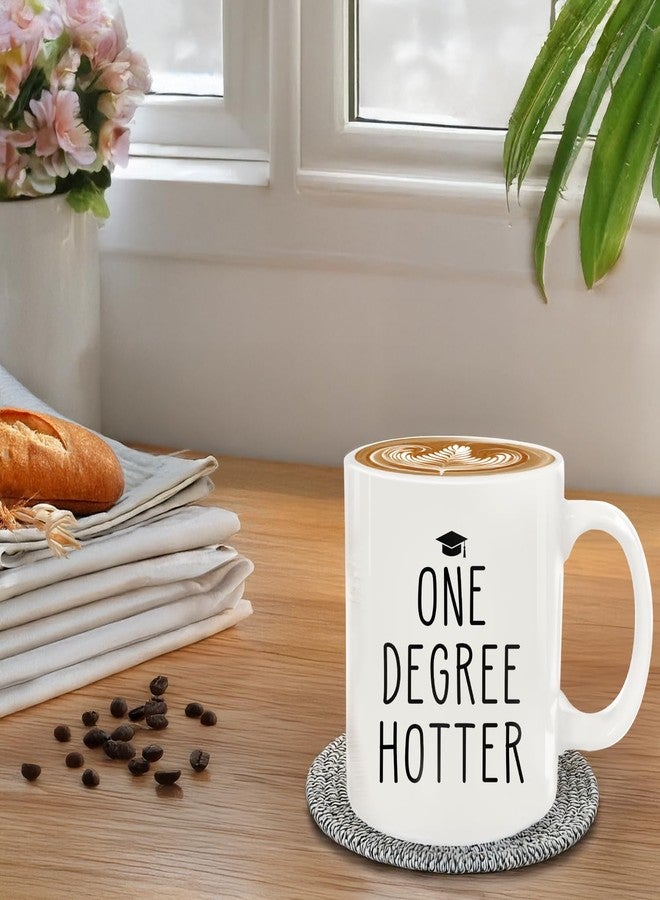 MQPPKJ Graduation Gifts, One Degree Coffee Mug, Funny Graduation Gifts for Her, Master's Degree PhD Graduates Grad College Gift for Him Friends, Ceramic Mug Dishwasher & Microwave Safe (White-ONE DEGREE) - Image 5