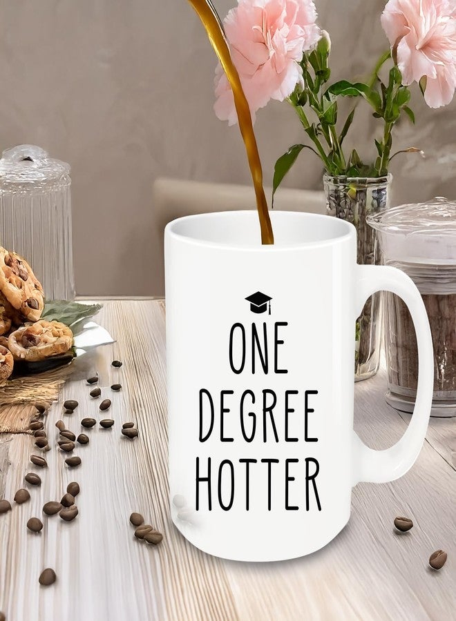 MQPPKJ Graduation Gifts, One Degree Coffee Mug, Funny Graduation Gifts for Her, Master's Degree PhD Graduates Grad College Gift for Him Friends, Ceramic Mug Dishwasher & Microwave Safe (White-ONE DEGREE) - Image 4