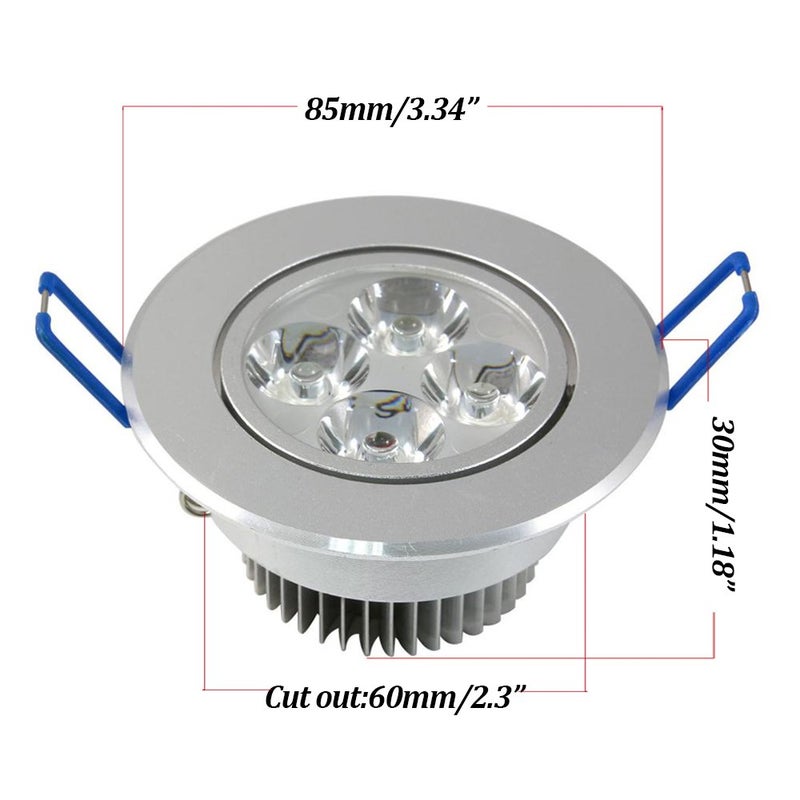 POCKETMAN 10 عبوة، ضوء سقف LED قابل للتعتيم Pocketman 110V 5W، مصباح بقعة دافئة بيضاء، تركيبة إضاءة مدمجة، مع محرك LED - Image 3
