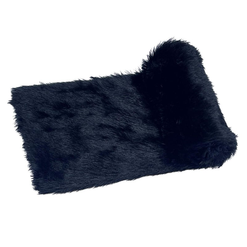 frilt 1/2 Meter Super Soft Fur Fabric for Photoshoot, Soft Toys, Costume, Decoration and Dress Making (Breadth 38 Inch and Length 32 Inch) (Black) - Image 1