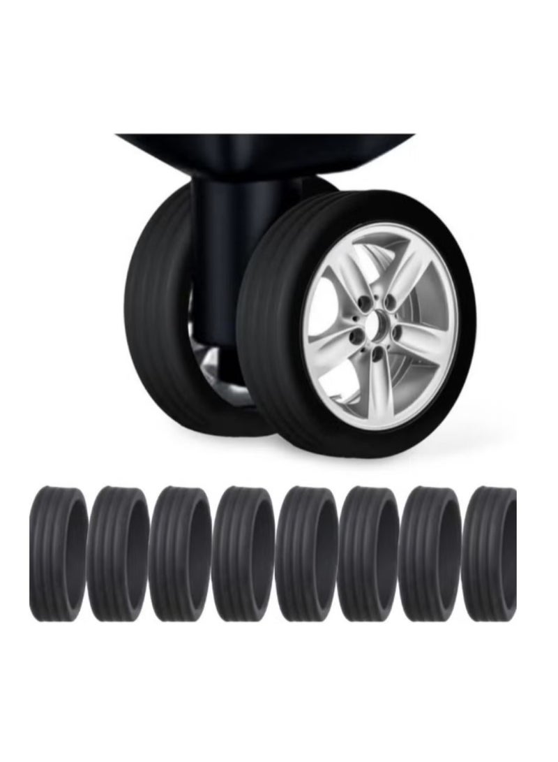 8PCS Luggage Wheel Covers-Carry on Luggage Suitcase Wheels Protector/Luggage Caster Cover for Most 8-Spinner Wheels Luggage Sets,Silicone Case for Suitcases Wheel/Luggage Accessories - Image 1
