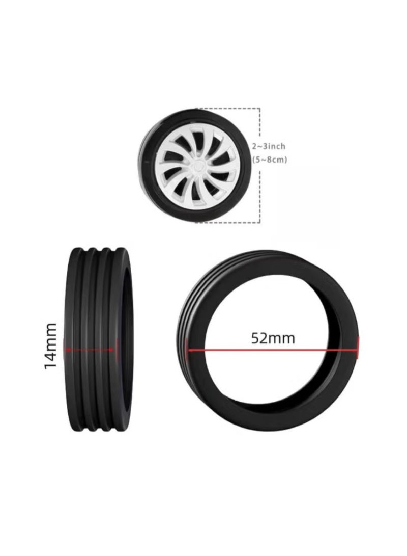 8PCS Luggage Wheel Covers-Carry on Luggage Suitcase Wheels Protector/Luggage Caster Cover for Most 8-Spinner Wheels Luggage Sets,Silicone Case for Suitcases Wheel/Luggage Accessories - Image 3