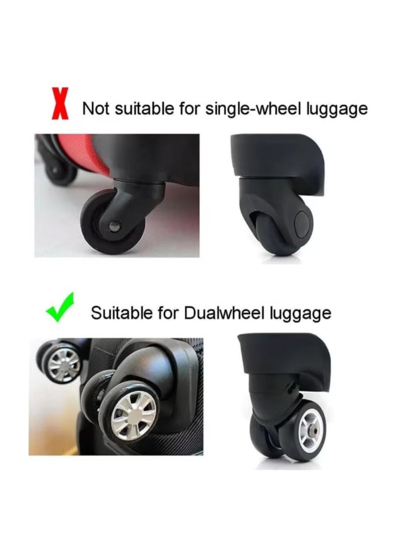 8PCS Luggage Wheel Covers-Carry on Luggage Suitcase Wheels Protector/Luggage Caster Cover for Most 8-Spinner Wheels Luggage Sets,Silicone Case for Suitcases Wheel/Luggage Accessories - Image 4