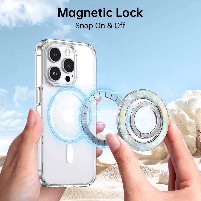 Syncwire Magnetic Phone Grip for MagSafe, Sparkle Ring Holder, Rotatable Kickstand Bling Ring Stand Removable MagSafe Accessories for iPhone 17 Pro Max 16 15 14 13, Android, Samsung etc. - Image 4