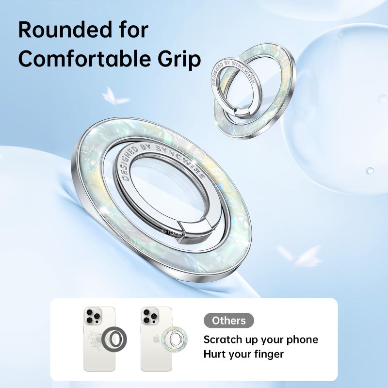 Syncwire Magnetic Phone Grip for MagSafe, Sparkle Ring Holder, Rotatable Kickstand Bling Ring Stand Removable MagSafe Accessories for iPhone 17 Pro Max 16 15 14 13, Android, Samsung etc. - Image 2