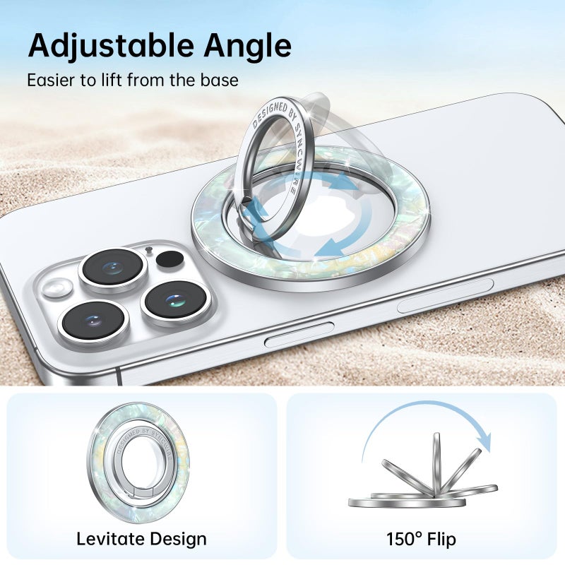 Syncwire Magnetic Phone Grip for MagSafe, Sparkle Ring Holder, Rotatable Kickstand Bling Ring Stand Removable MagSafe Accessories for iPhone 17 Pro Max 16 15 14 13, Android, Samsung etc. - Image 3