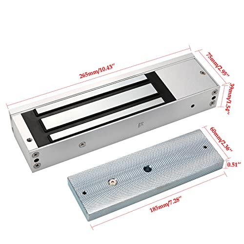 YUHANUS Electric Magnetic Lock 500KG 1200LBS Holding Force Electromagnet Lock 12V Fail Safe NC Mode Single Door for Access Control System - Image 5