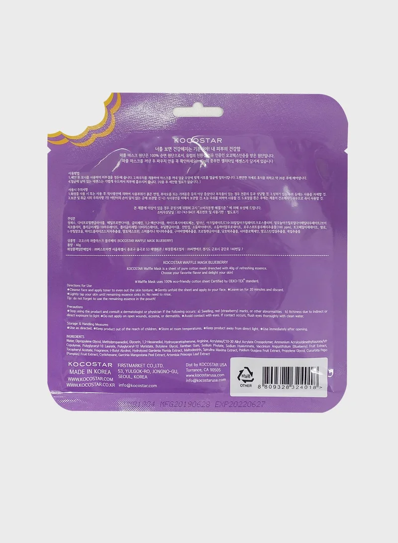 KOCOSTAR Waffle Mask Blueberry