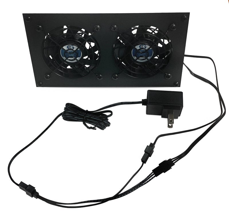 coolerguys CabCool 802 Lite Dual 80mm Fan Cooling Kit for Cabinet & Home Theaters - Image 3