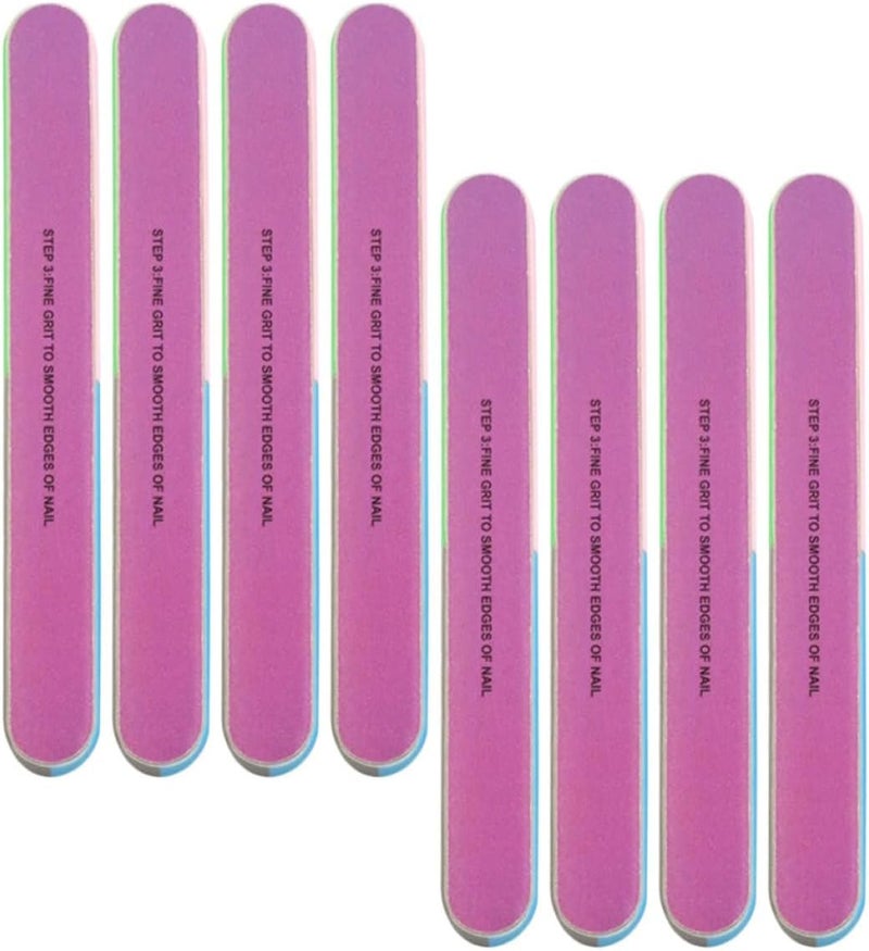 8pcs Sponge Nail Files and Pedicure Tools Set 7-Sided Nail Sanding and Polishing Buffers for Hand and Foot Care and Polishing Accessories for Salon and Home Use - Image 1