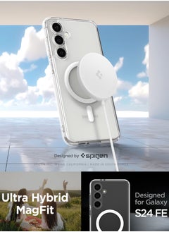 Spigen Ultra Hybrid MagFit for Samsung Galaxy S24 FE Case Cover with MagSafe - White  - Image 2