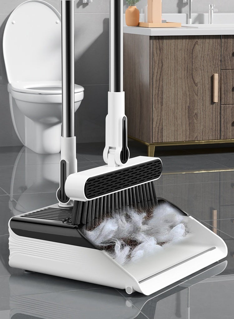 هايدو هذه المجموعة من 4 قطع من أدوات التنظيف تتضمن: مسحة قطن خالية من اليد 28 سم ، ومكبسة قابلة للطي ومجموعة غبار ، ومكشحة 28 سم ، وثلاثة مقاطع سريعة مثبتة على الجدار - مجموعة تنظيف سريعة التجفيف وصديقة للبيئة ، ومساعد صغير لحياة الأثاث للناس الكسل - Image 4