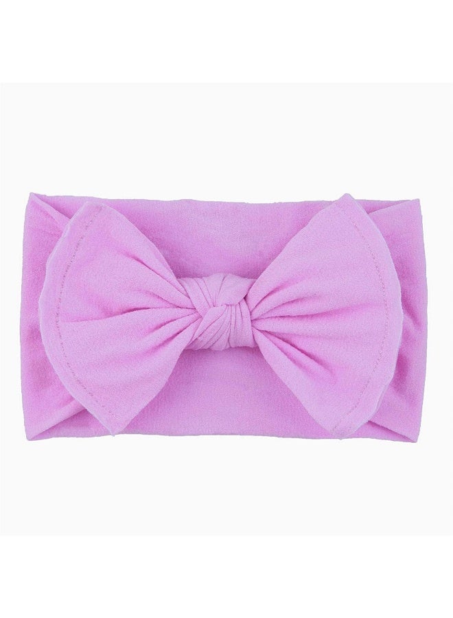 Qandsweet QandSweet Baby Nylon Headbands Newborn Bows Soft Head Wraps for Infant Toddler Girls 12-Pack  - Image 4