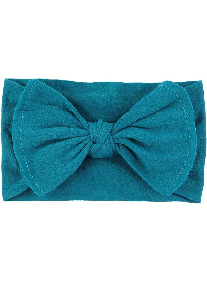 Qandsweet QandSweet Baby Nylon Headbands Newborn Bows Soft Head Wraps for Infant Toddler Girls 12-Pack  - Image 2
