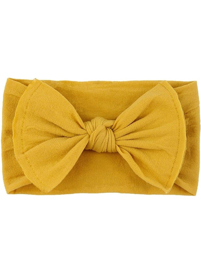 Qandsweet QandSweet Baby Nylon Headbands Newborn Bows Soft Head Wraps for Infant Toddler Girls 12-Pack  - Image 3