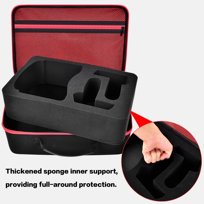 Comecase Hard Carrying Case for Meta Quest 3S/ 3/ for Oculus Quest 2 Official Original/Elite Strap VR Headset and Controller Accessories,Portable Travel Storage Bag for Home, Outdoor - Red Zipper - Image 5
