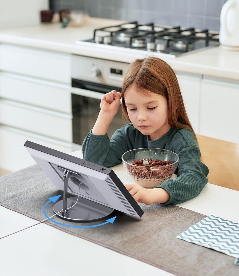 Almoz حامل Echo Show 15 الدوار والمائل، حامل Echo 15 الألومنيوم مع قاعدة دوارة 360 درجة، زاوية المشاهدة قابلة للتعديل، متوافق أيضًا مع أجهزة iPad/الأجهزة اللوحية مقاس 10-17 بوصة - Image 3