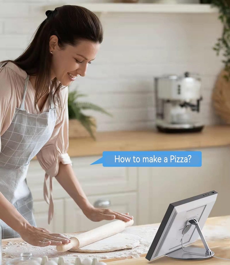 Almoz حامل Echo Show 15 الدوار والمائل، حامل Echo 15 الألومنيوم مع قاعدة دوارة 360 درجة، زاوية المشاهدة قابلة للتعديل، متوافق أيضًا مع أجهزة iPad/الأجهزة اللوحية مقاس 10-17 بوصة - Image 4