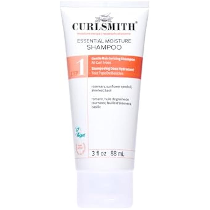 CURLSMITH - ESSENTIAL MOISTURE CLEANSER, GENTLE NOURISHING SHAMPOO FOR WAVY, CURLY AND COILY HAIR, VEGAN (88ML/2OZ) TRIAL OR TRAVEL SIZE - Image 2