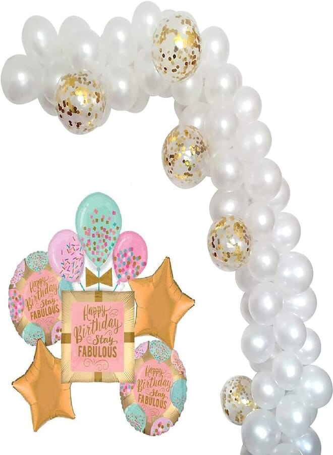 Secret 5pcs large foil balloon happy birthday ,112PCS Arch Balloon Decorations Backdrop Ideal