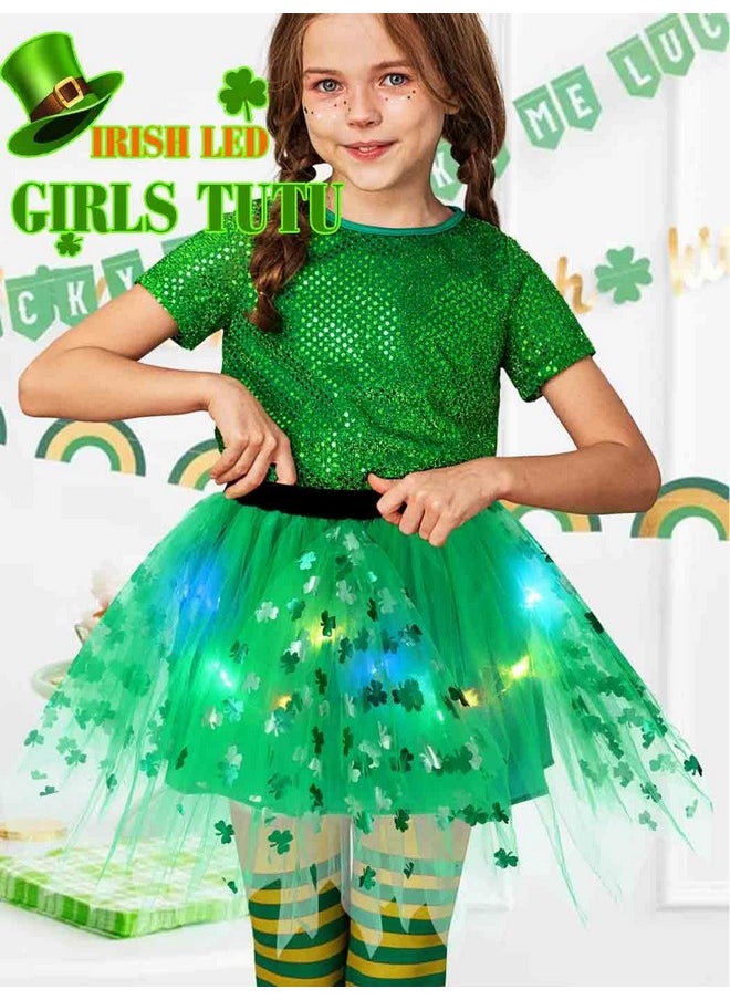 تنورة توتو من Kakaco Light Up St. Patrick's Tutus باللون الأخضر من قماش Shamrock Tulle Tutus زي توتو لمهرجان أيرلندي للفتيات المراهقات - pzsku/ZAB2C7A110477F419E26DZ/45/_/1741330023/5be3155b-3906-43e0-a255-12cb23607ff9