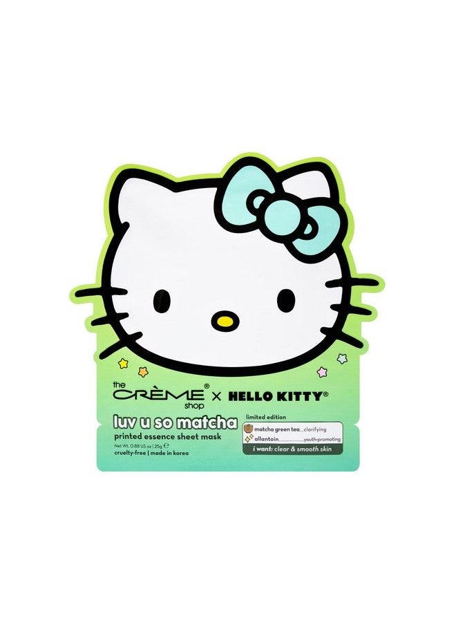 The Crème Shop X Hello Kitty Luv U So Matcha Printed Essence Sheet Mask (3 Pack)  - Image 4