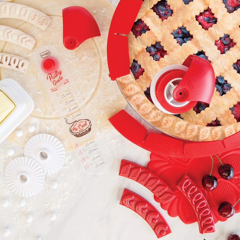 Talisman Designs Pastry Wheel Pie Crust Decorator | Pie Crust Wheel | Pie Crust Decorating Tools | Easy to Use Pastry Wheel | Pie Decorating Tools & Gadgets | Pie Crust Embosser - Image 3