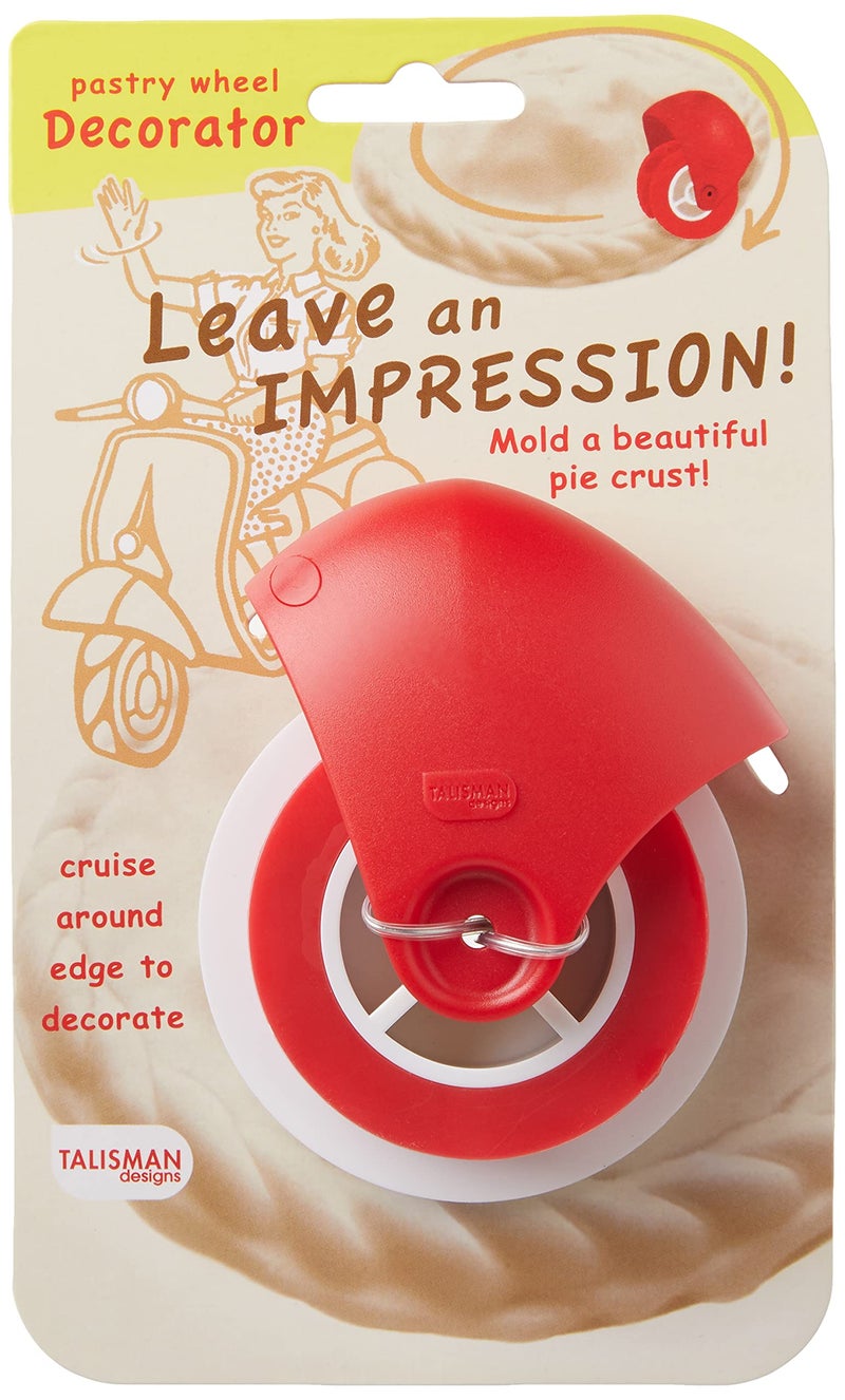 Talisman Designs Pastry Wheel Pie Crust Decorator | Pie Crust Wheel | Pie Crust Decorating Tools | Easy to Use Pastry Wheel | Pie Decorating Tools & Gadgets | Pie Crust Embosser - Image 2