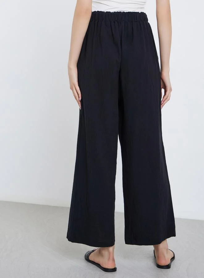 Take Two  Women Black Wide Leg Pants for Women | Best Price UAE