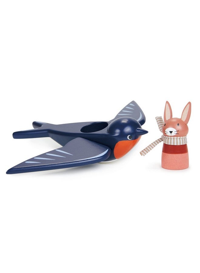 Tender Leaf Toys Swifty Bird Solid Wood Bird Toy With Removeable Bunny Character Openended Play Toy For Toddler Boys And Girls Explore Roleplay And Imagination Age 3+ - Image 3