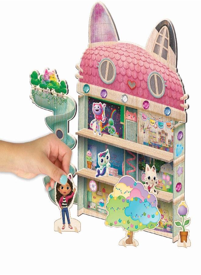 Tara Toys Tara Toys Gabby's Dollhouse: Wood Dollhouse Activity - Building & Decorating Set, Ages 3+  - Image 3