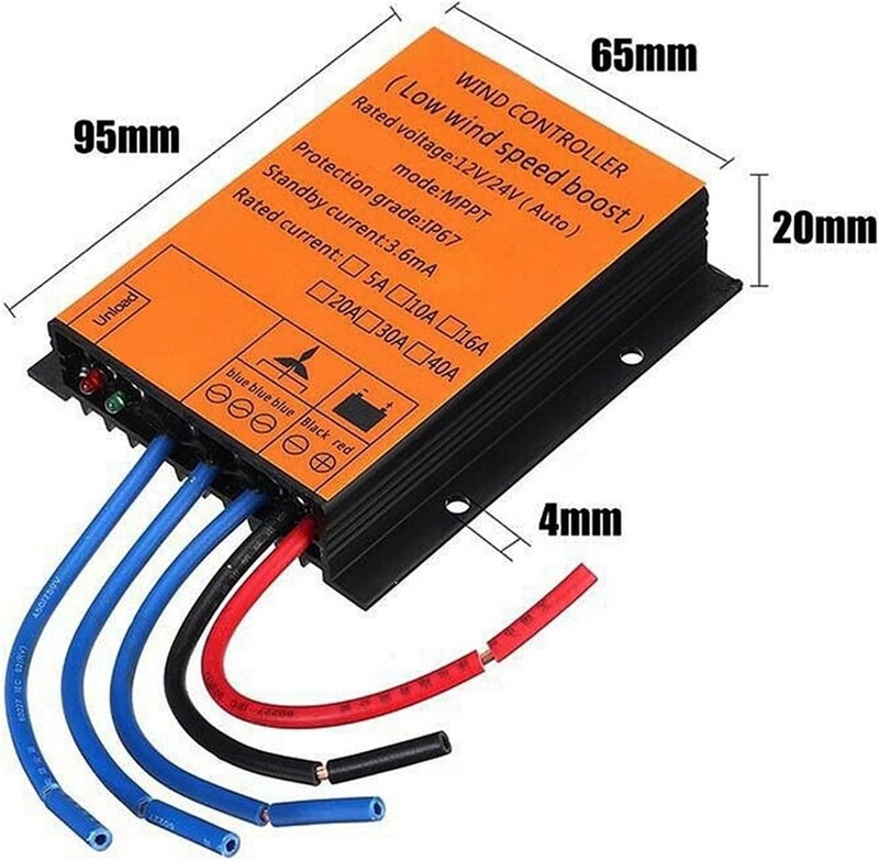 Wind Generator, Low Wind Boost Regulator for Small Windmill Controller for Wind Generator,for Home, Farm, RVs, Boats(600W) - Image 2