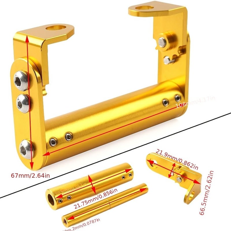 Black Aluminum Alloy Motorcycle Phone Holder Universal 360 Rotation Bike Phone Mount - Image 1