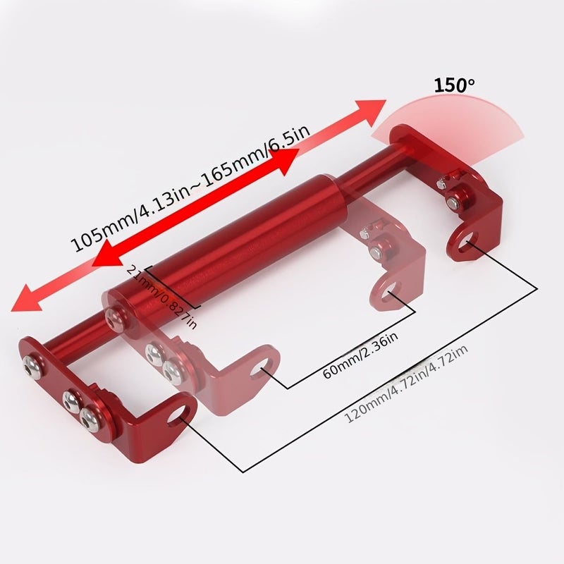 Black Aluminum Alloy Motorcycle Phone Holder Universal 360 Rotation Bike Phone Mount - Image 4