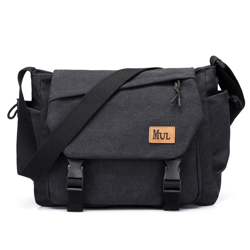 Canvas Bag Retro Shoulder Crossbody Bag Men'S Large Capacity Multi-Compartment Business Commuter Backpack Casual Messenger Bag Shoulder Bag - Image 2