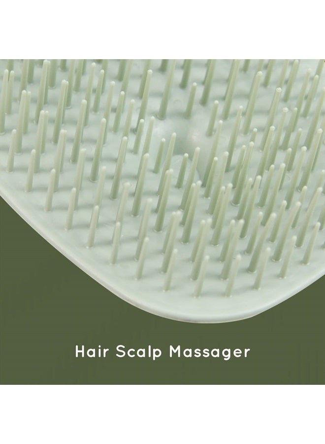 ecoed Scalp Massager Shampoo Brush,Scalp Scrubber for Dandruff Removal, Scalp Care Hair Brush Wet & Dry detangler for Men and Women.Suitable for Short Medium Hair(Green) - Image 4