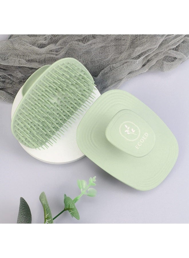 ecoed Scalp Massager Shampoo Brush,Scalp Scrubber for Dandruff Removal, Scalp Care Hair Brush Wet & Dry detangler for Men and Women.Suitable for Short Medium Hair(Green) - Image 2