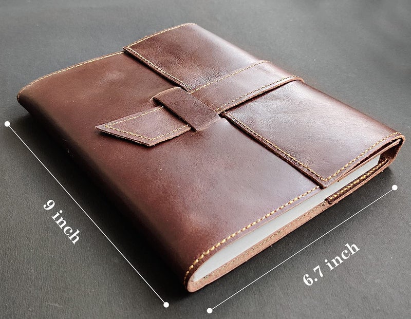 Rustic Town Vintage Leather Journal Lined Pages - A5 Refillable Leather Journal for Men Writing Ruled Notebook - Handcrafted Travel Diary Gift for Men and Women - Image 3
