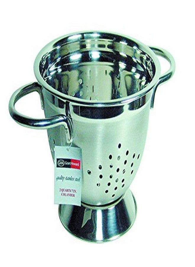 Grant Howard Stainless Steel Elegant Small Colander, 7", Silver - Image 2